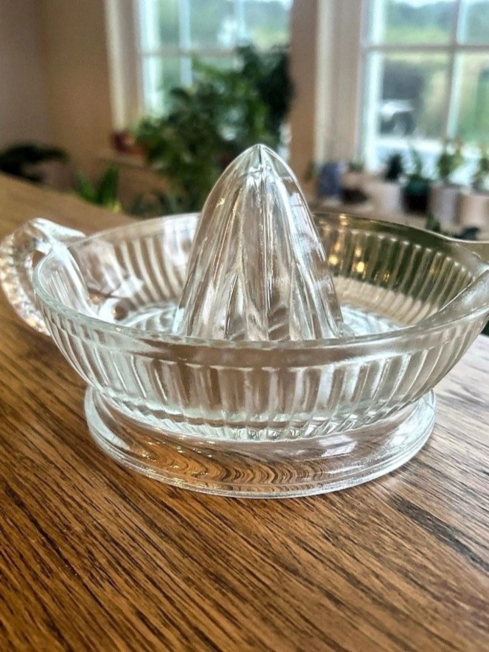 Vintage Clear Glass Citrus Juicer